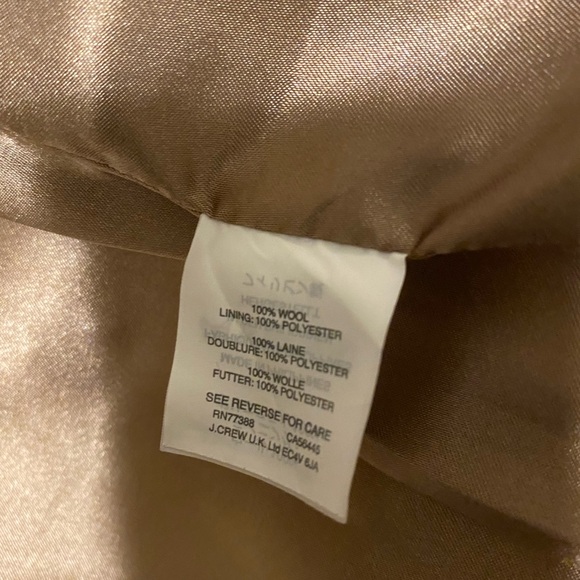 J.Crew Regent coat top- coat in double-serge wool camel tan - Picture 14 of 16